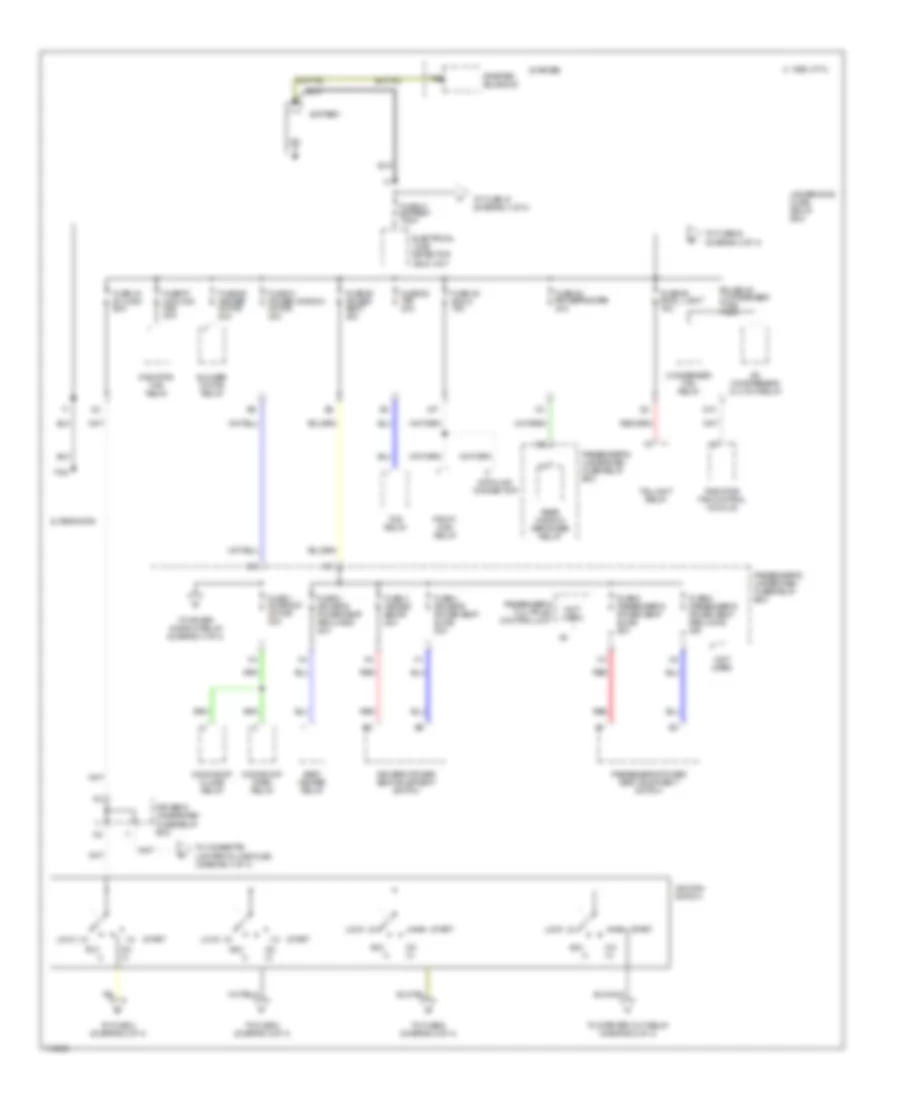 Power Distribution Wiring Diagram 1 of 4 for Acura 3 2TL 1999