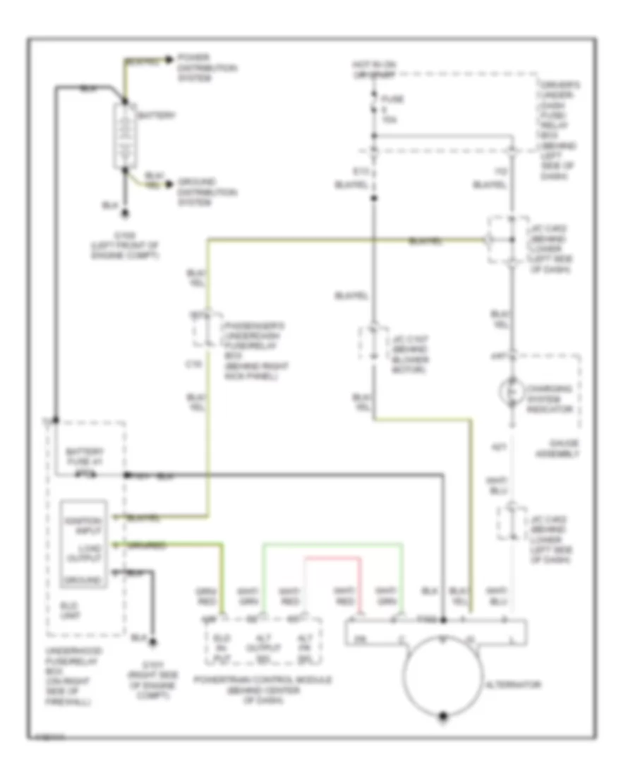 Charging Wiring Diagram for Acura 3 2TL 1999