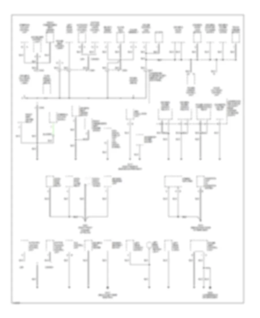 Ground Distribution Wiring Diagram (2 of 4) for Acura 3.5RL 1999