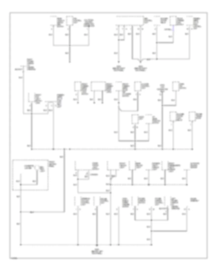Ground Distribution Wiring Diagram 3 of 4 for Acura 3 5RL 1999