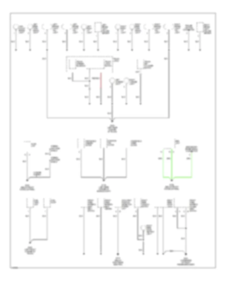 Ground Distribution Wiring Diagram 4 of 4 for Acura 3 5RL 1999
