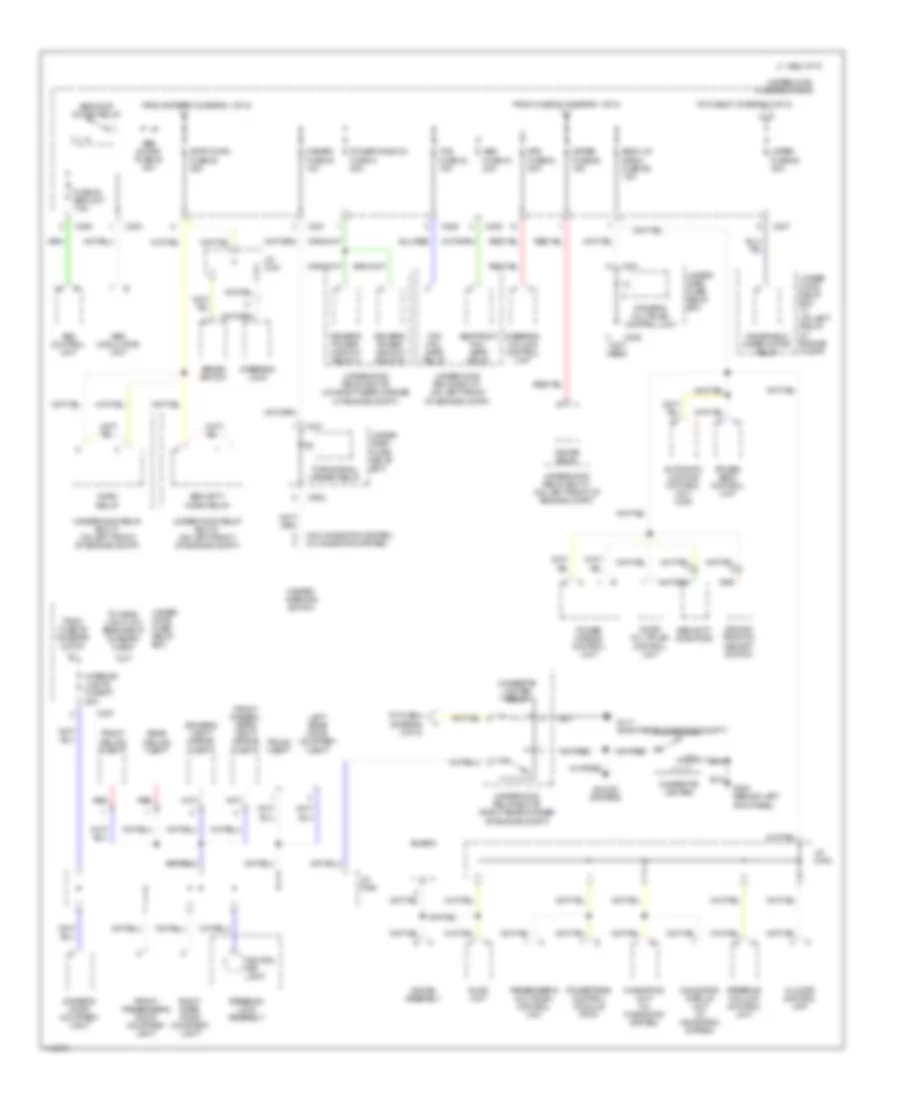 Power Distribution Wiring Diagram (2 of 5) for Acura 3.5RL 1999