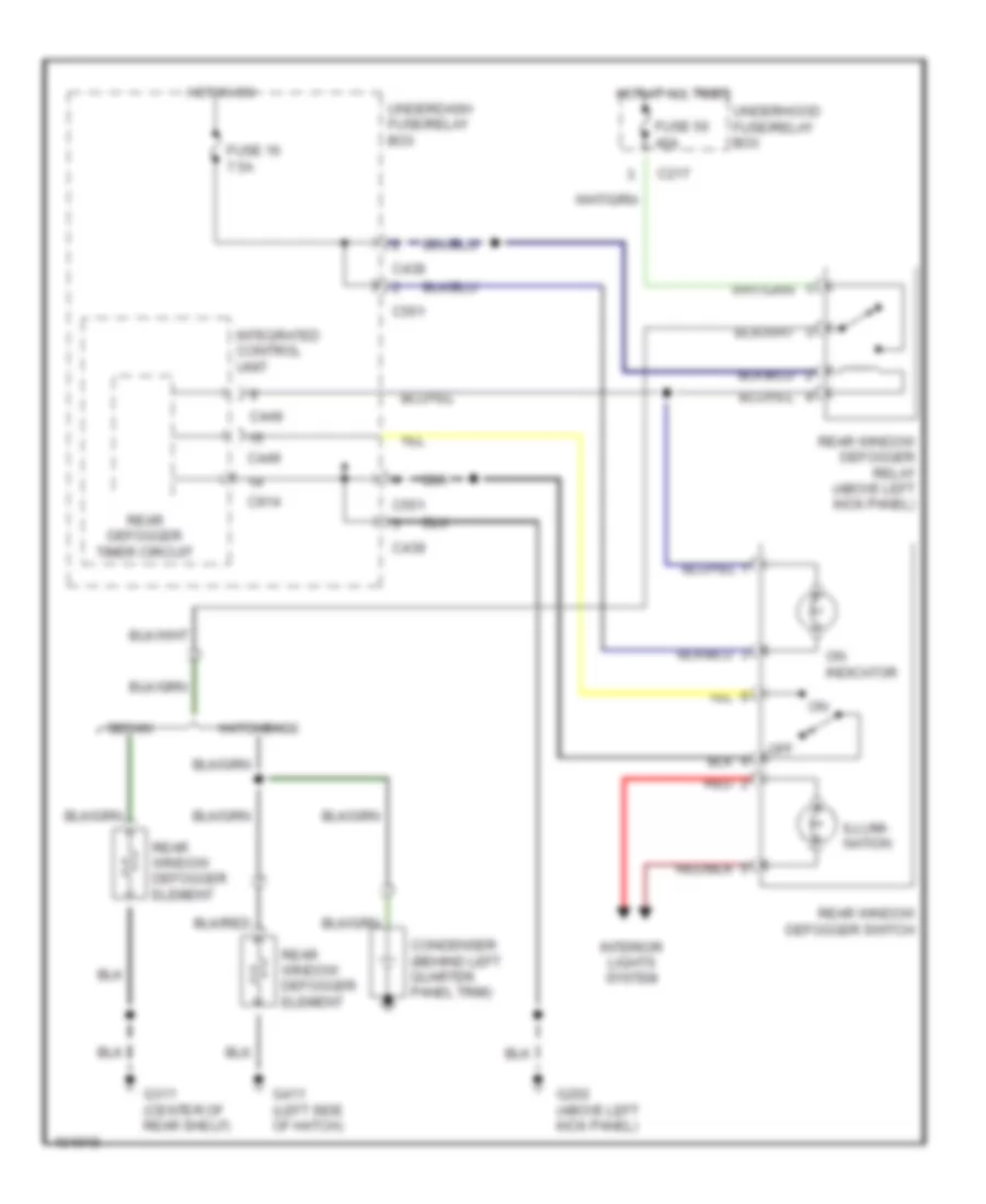 Defoggers Wiring Diagram for Acura Integra GS 1999