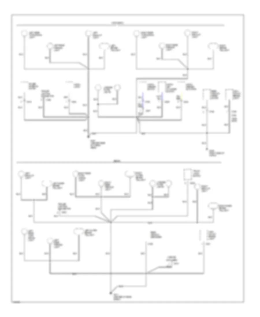 Ground Distribution Wiring Diagram 5 of 5 for Acura Integra GS 1999
