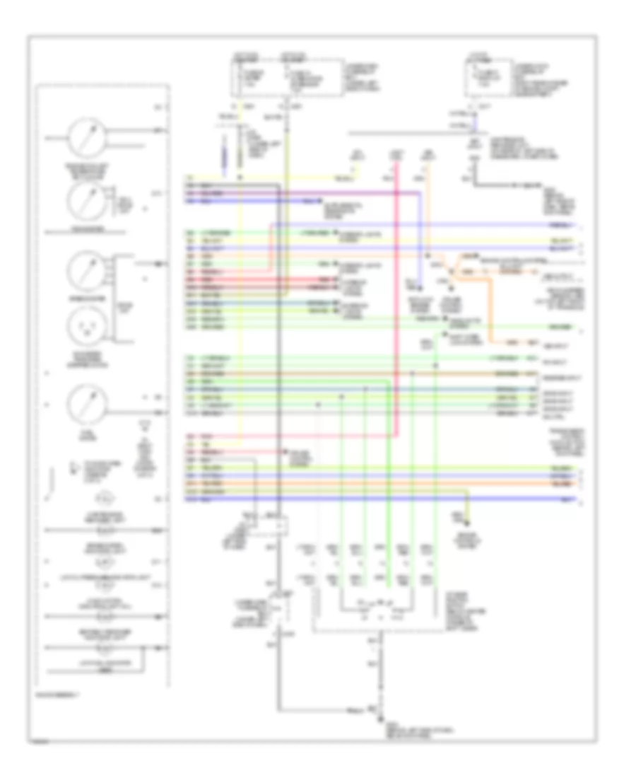 Instrument Cluster Wiring Diagram 1 of 2 for Acura Integra GS 1999