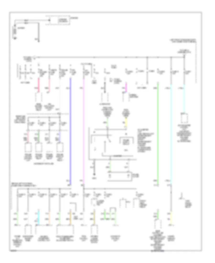 Power Distribution Wiring Diagram 1 of 6 for Acura MDX 2008