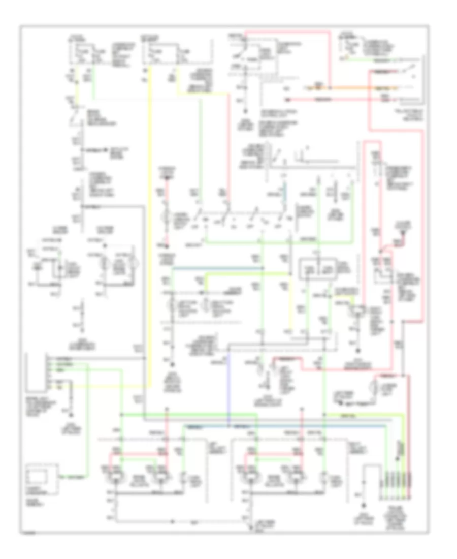 Exterior Lamps Wiring Diagram for Acura 3.2TL 2000