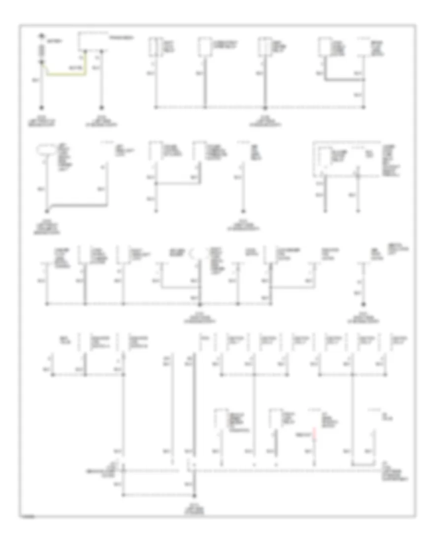 Ground Distribution Wiring Diagram 1 of 4 for Acura 3 2TL 2000