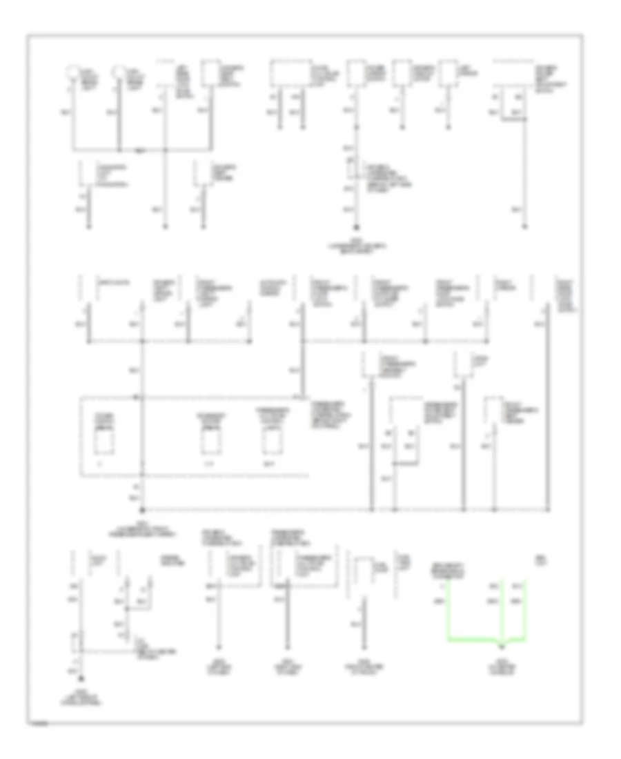 Ground Distribution Wiring Diagram (3 of 4) for Acura 3.2TL 2000
