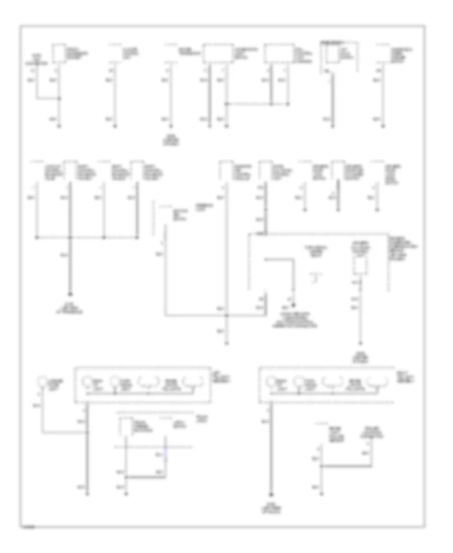 Ground Distribution Wiring Diagram (4 of 4) for Acura 3.2TL 2000