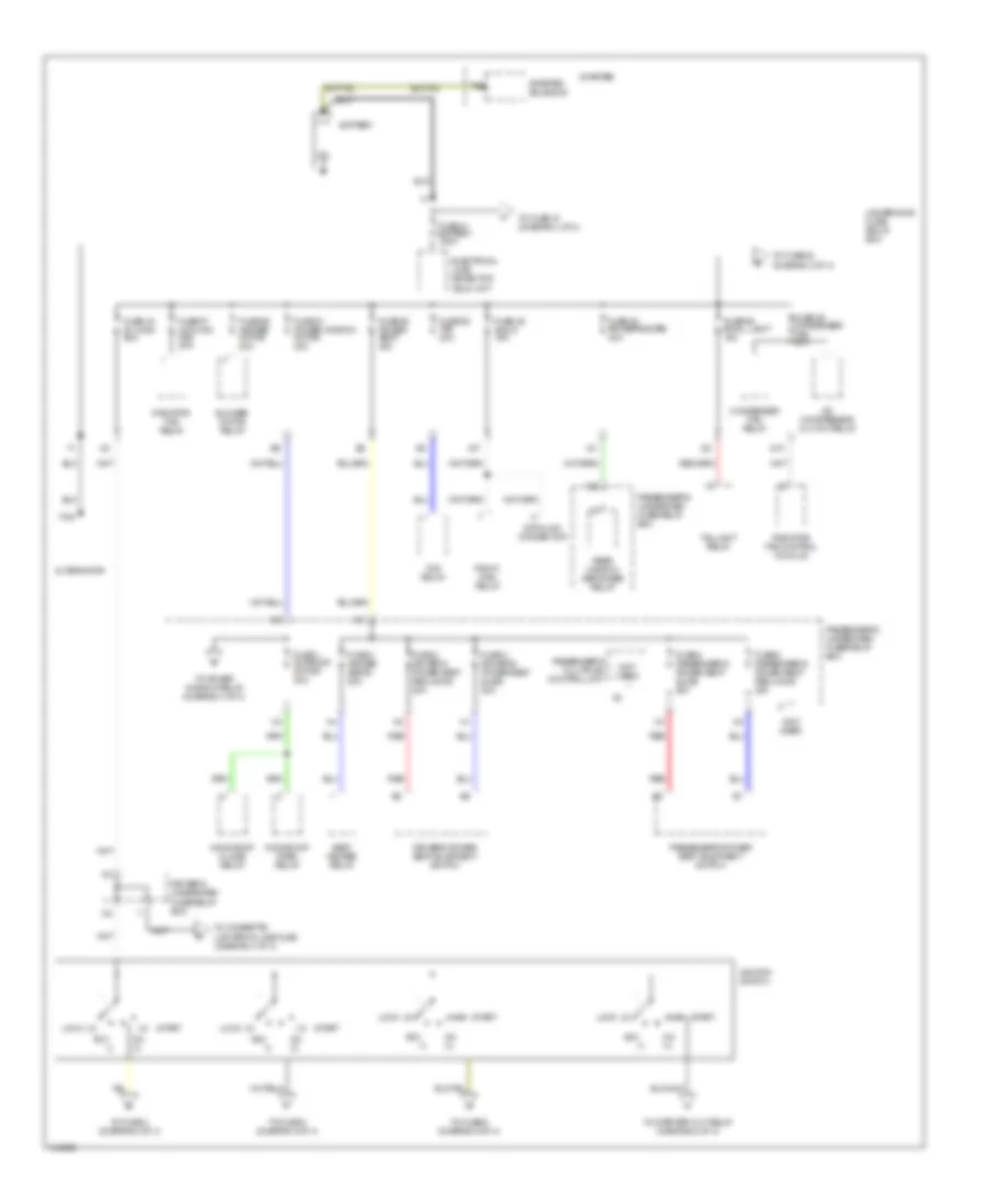 Power Distribution Wiring Diagram 1 of 4 for Acura 3 2TL 2000