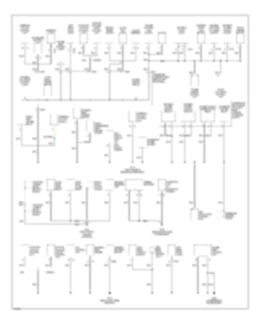 Ground Distribution Wiring Diagram 2 of 4 for Acura 3 5RL 2000