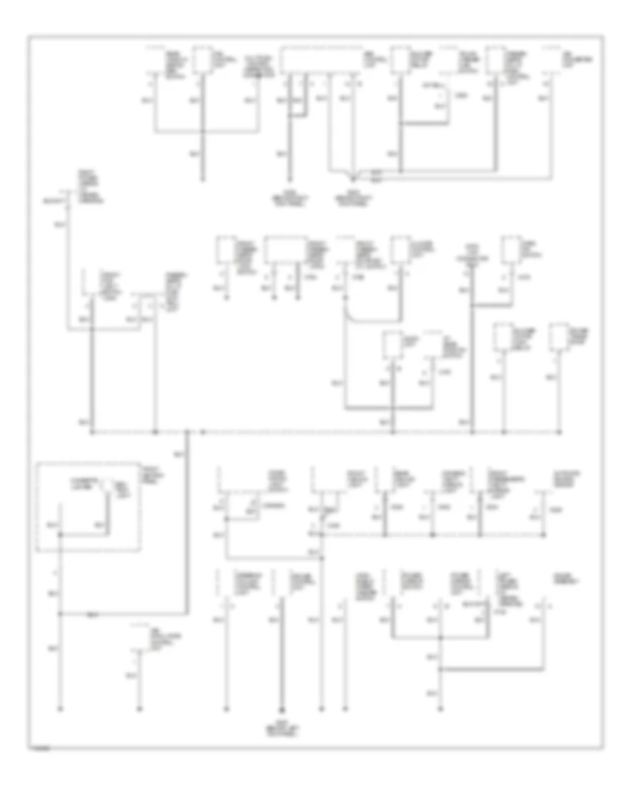 Ground Distribution Wiring Diagram (3 of 4) for Acura 3.5RL 2000