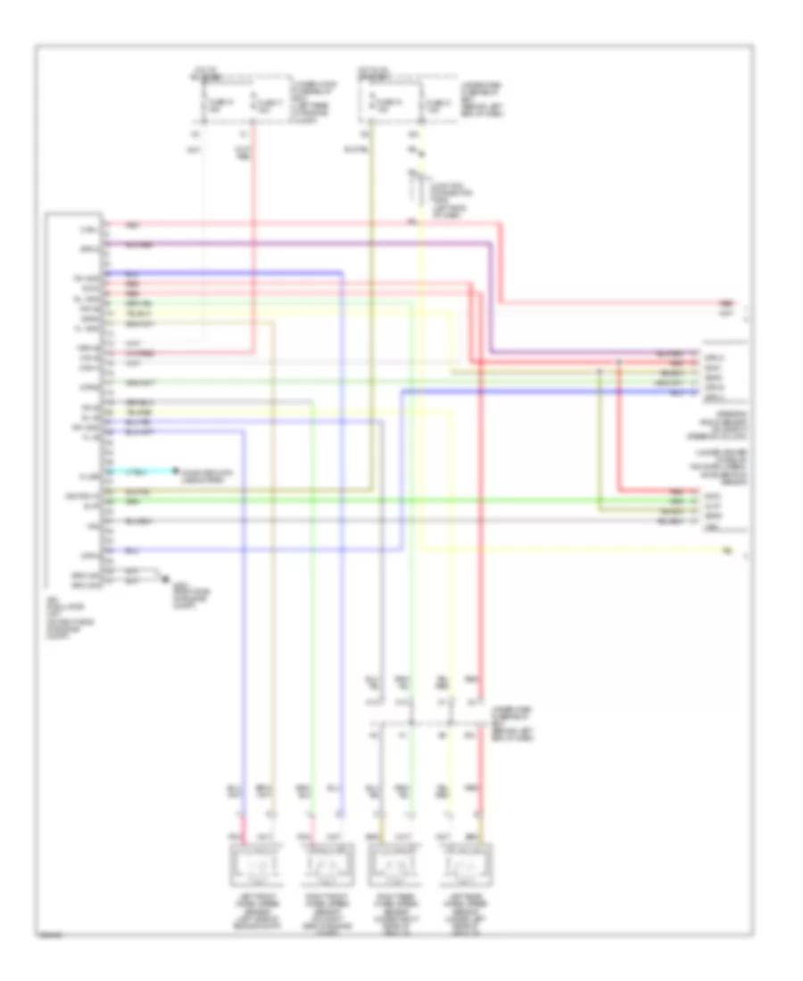 Anti lock Brakes Wiring Diagram 1 of 2 for Acura TL Type S 2008