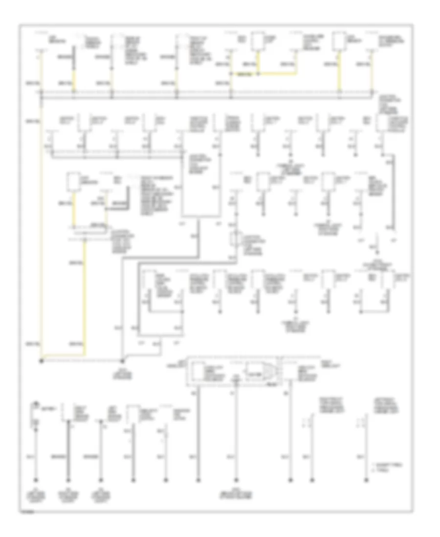 Ground Distribution Wiring Diagram 1 of 4 for Acura TL Type S 2008