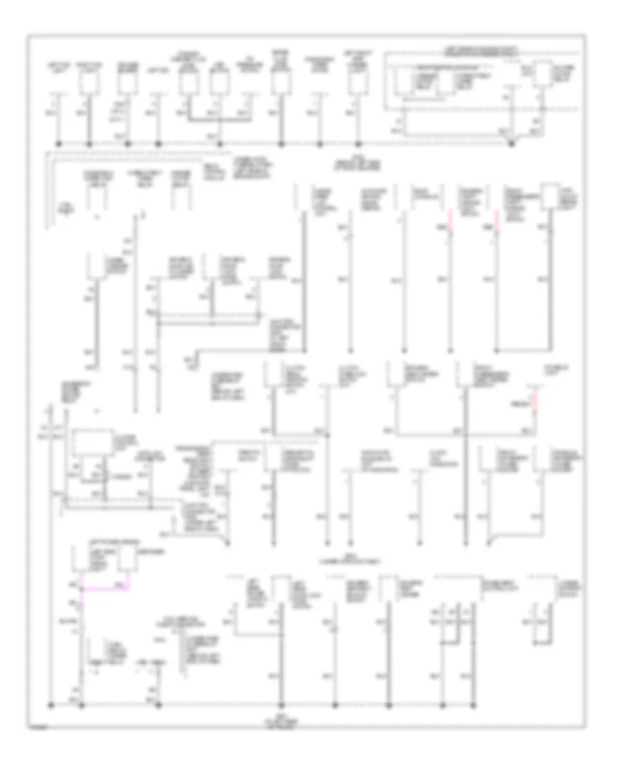 Ground Distribution Wiring Diagram (2 of 4) for Acura TL Type S 2008