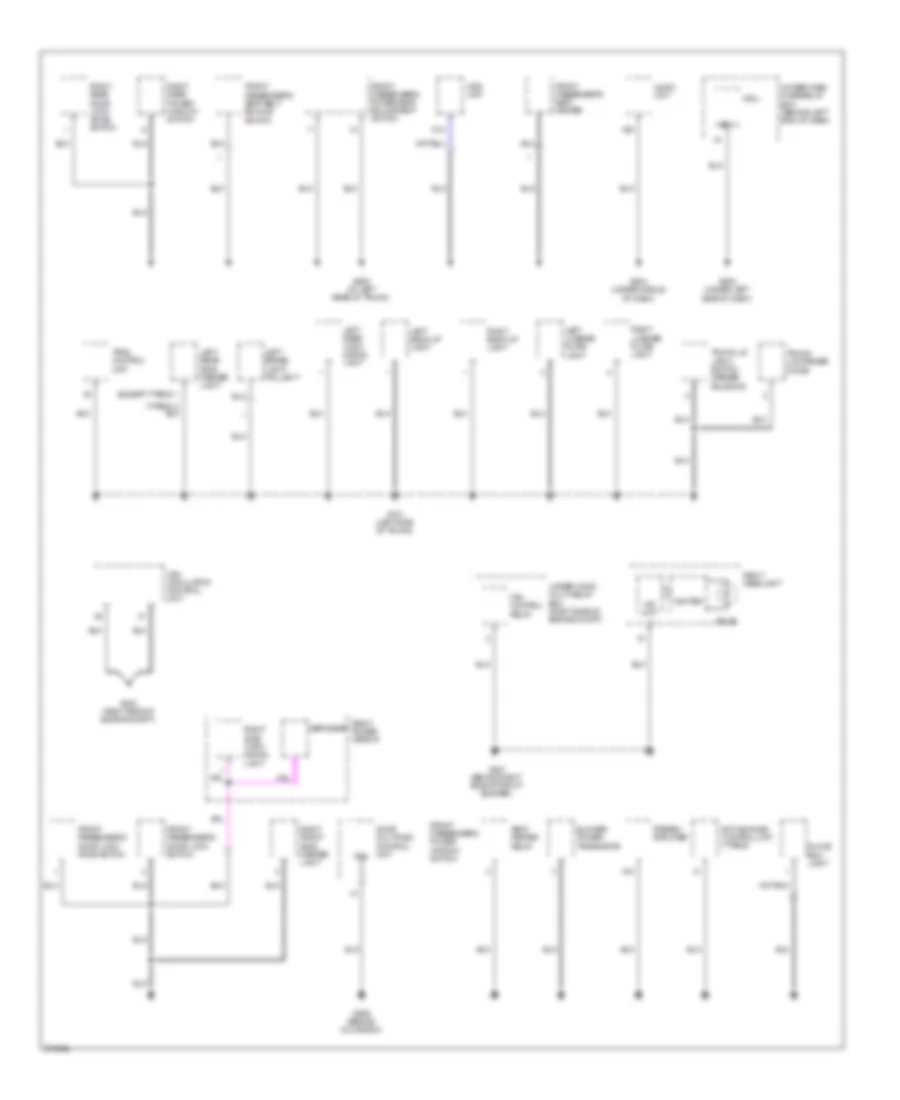 Ground Distribution Wiring Diagram 3 of 4 for Acura TL Type S 2008