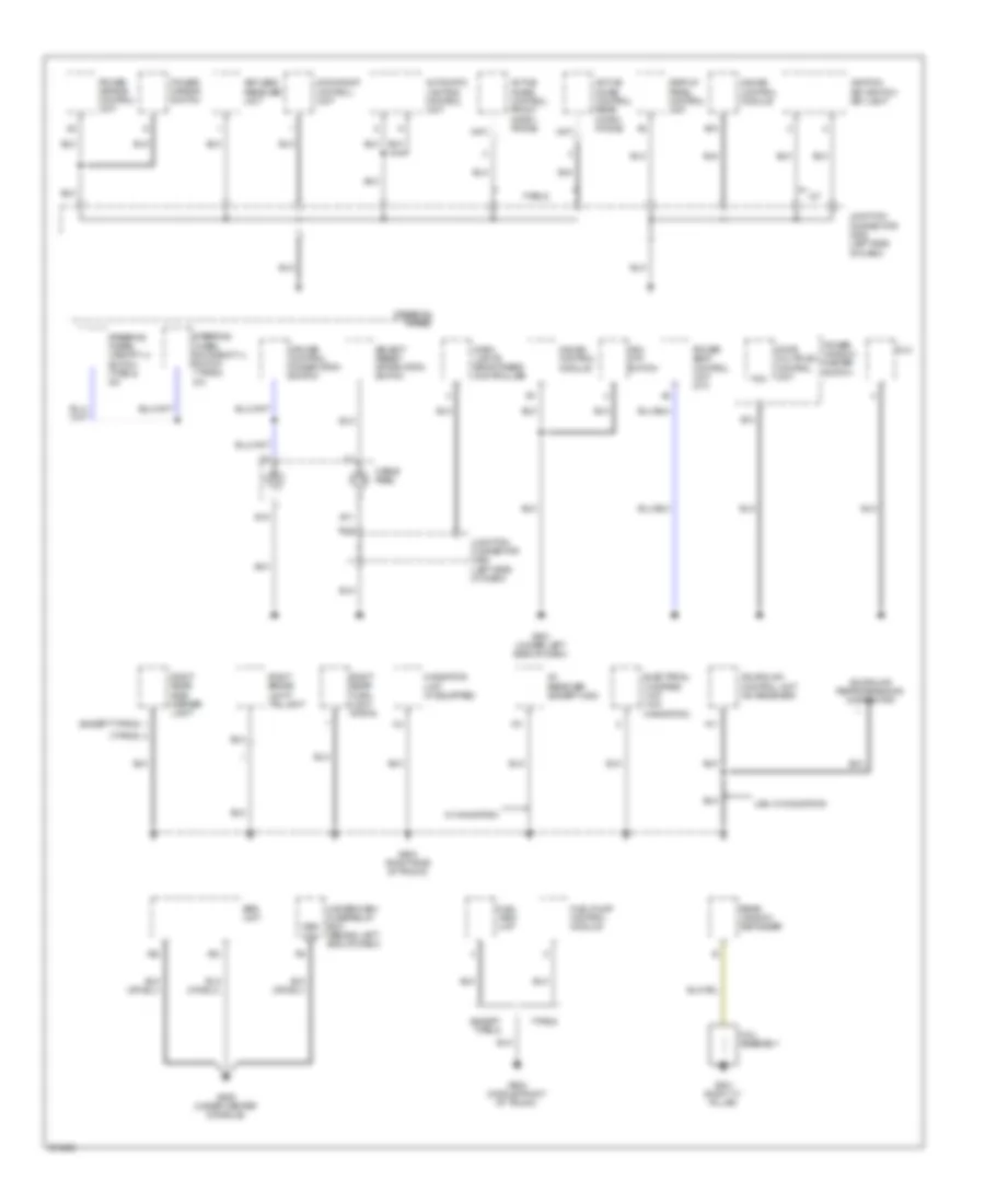 Ground Distribution Wiring Diagram 4 of 4 for Acura TL Type S 2008