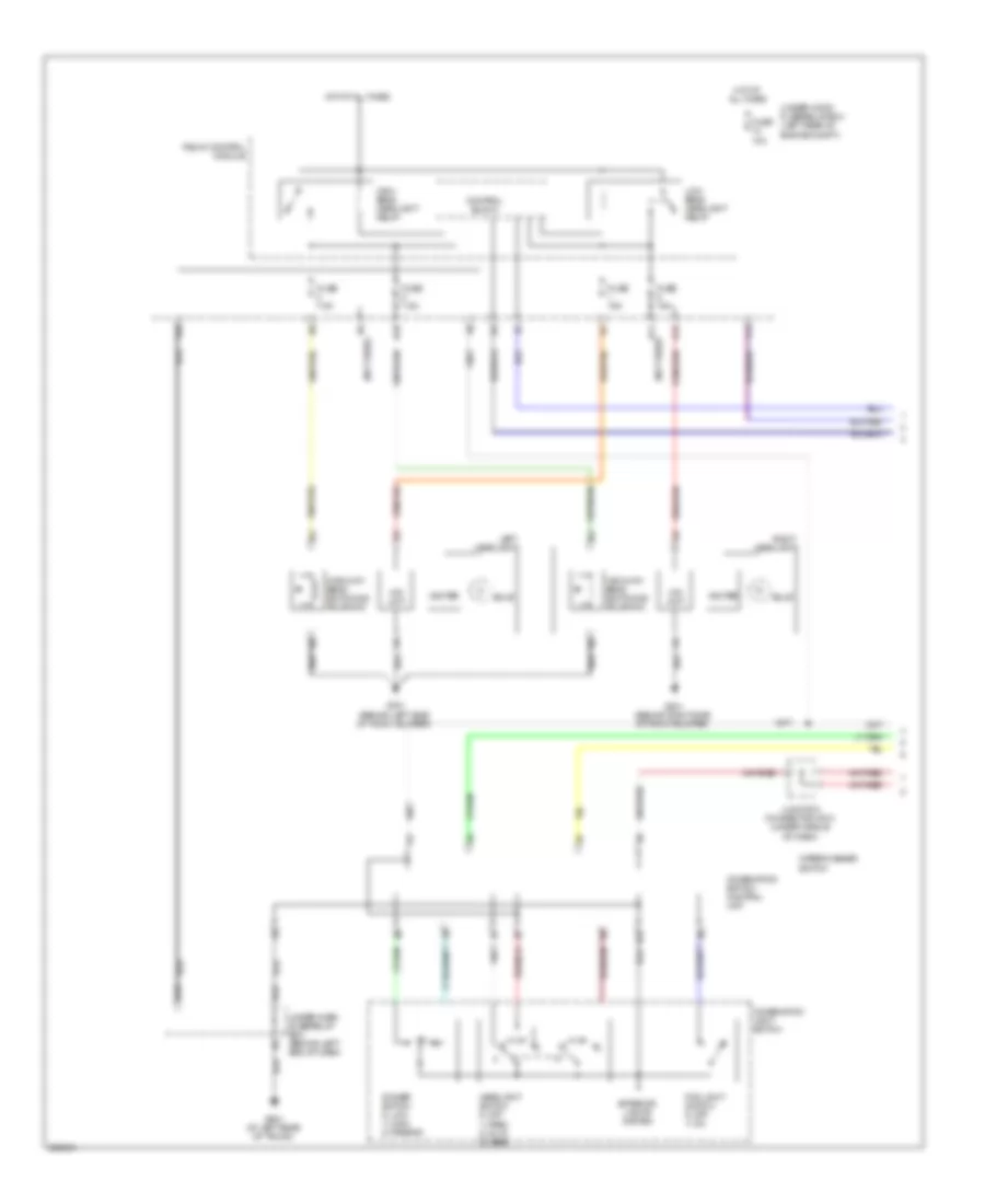 Headlights Wiring Diagram, without DRL (1 of 2) for Acura TL Type S 2008