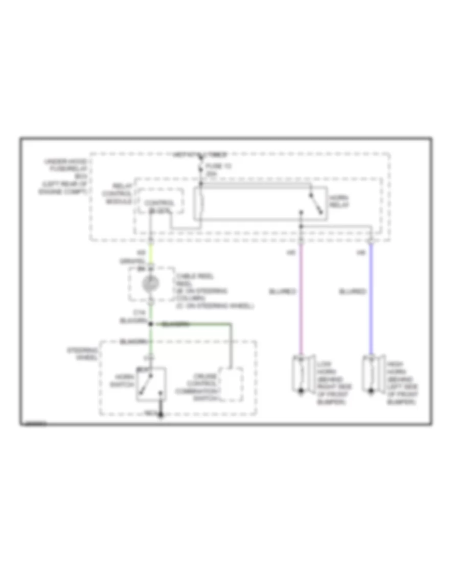 Horn Wiring Diagram for Acura TL Type S 2008