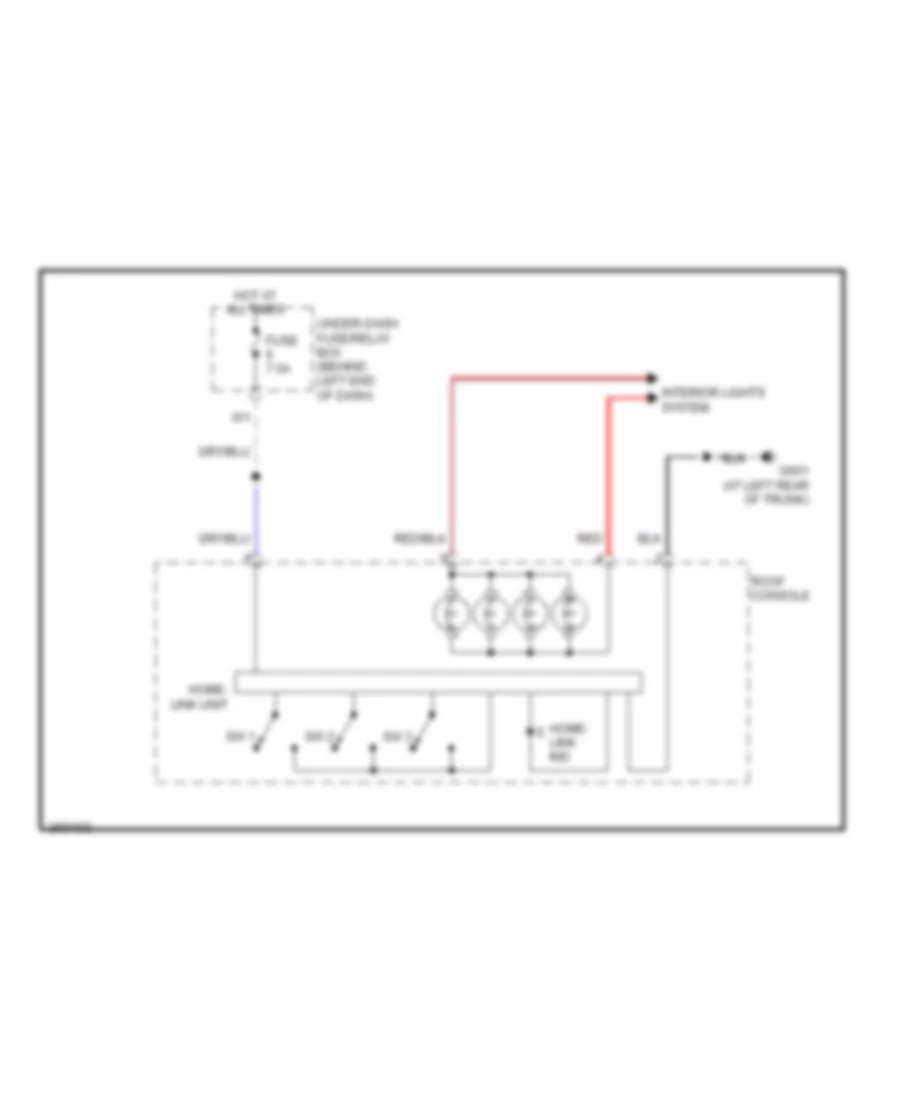 Home Link Remote Control Wiring Diagram for Acura TL Type S 2008