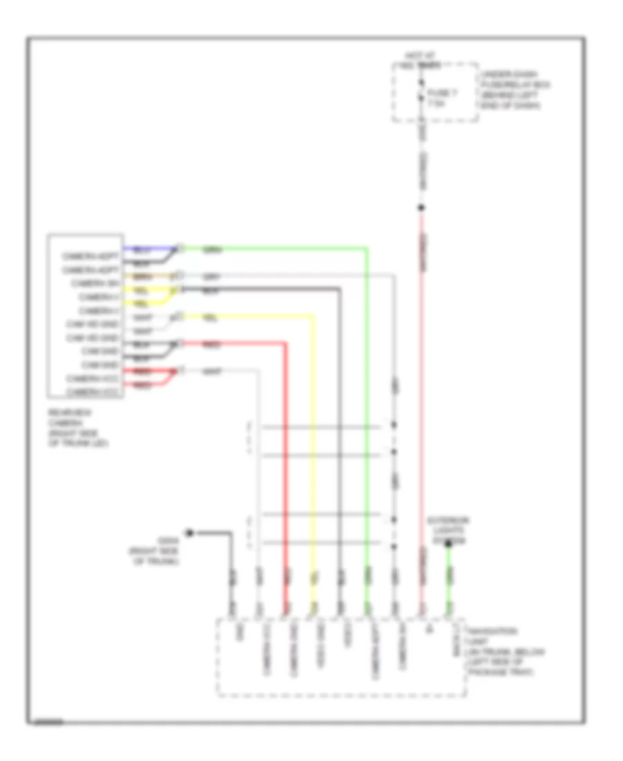 Rear Camera Wiring Diagram for Acura TL Type S 2008