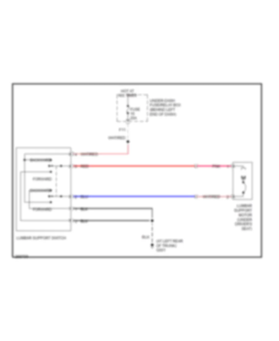 Driver s Lumbar Wiring Diagram for Acura TL Type S 2008