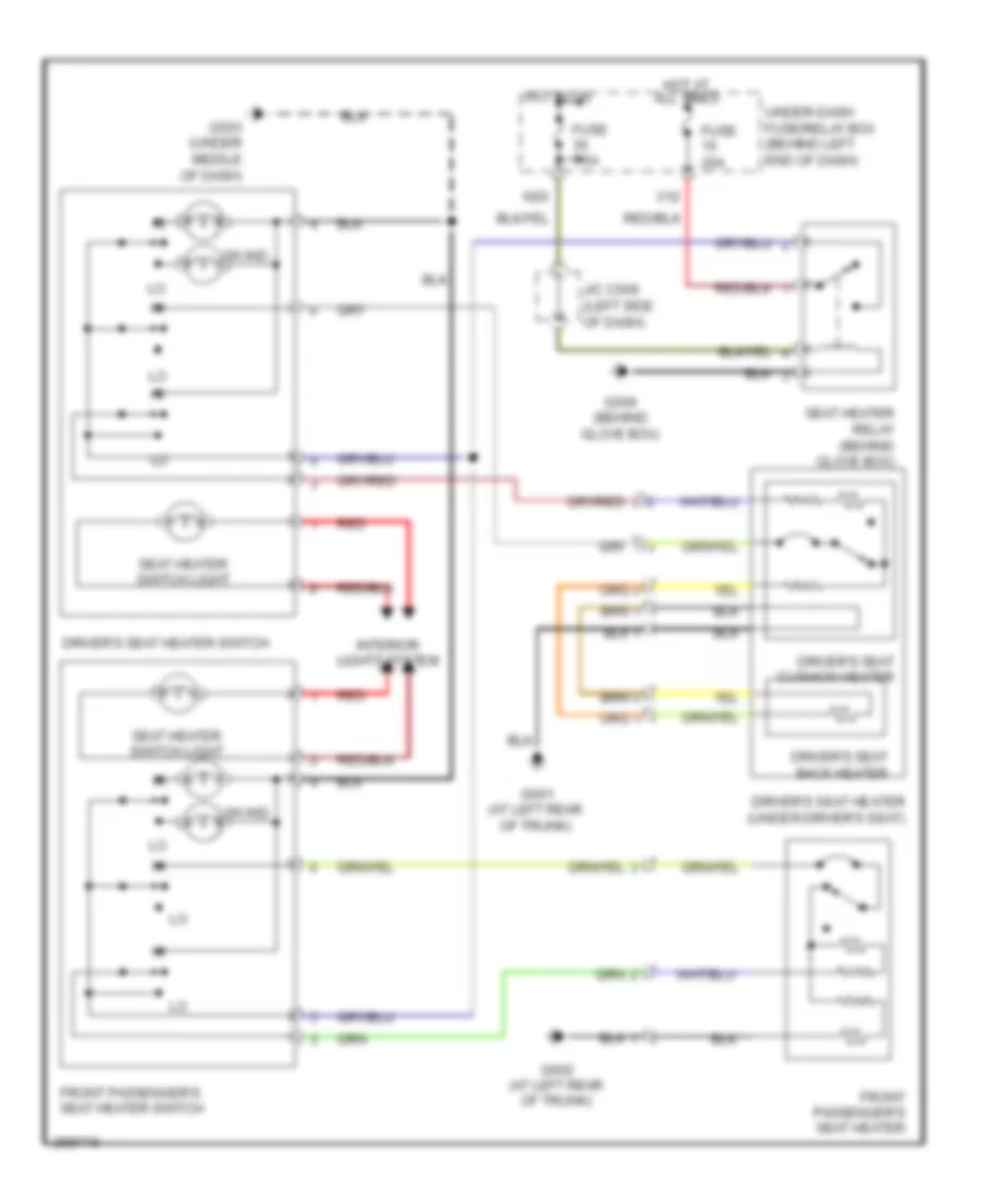 Heated Seats Wiring Diagram for Acura TL Type S 2008