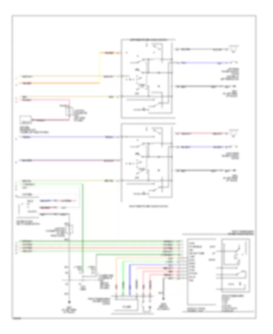 Power Windows Wiring Diagram (2 of 2) for Acura TL Type S 2008