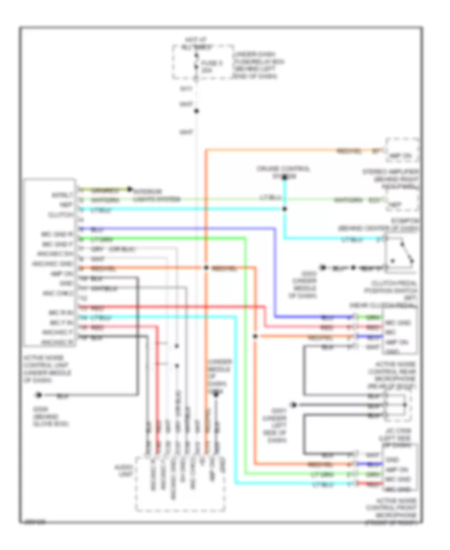 Active Noise Control Wiring Diagram for Acura TL Type S 2008