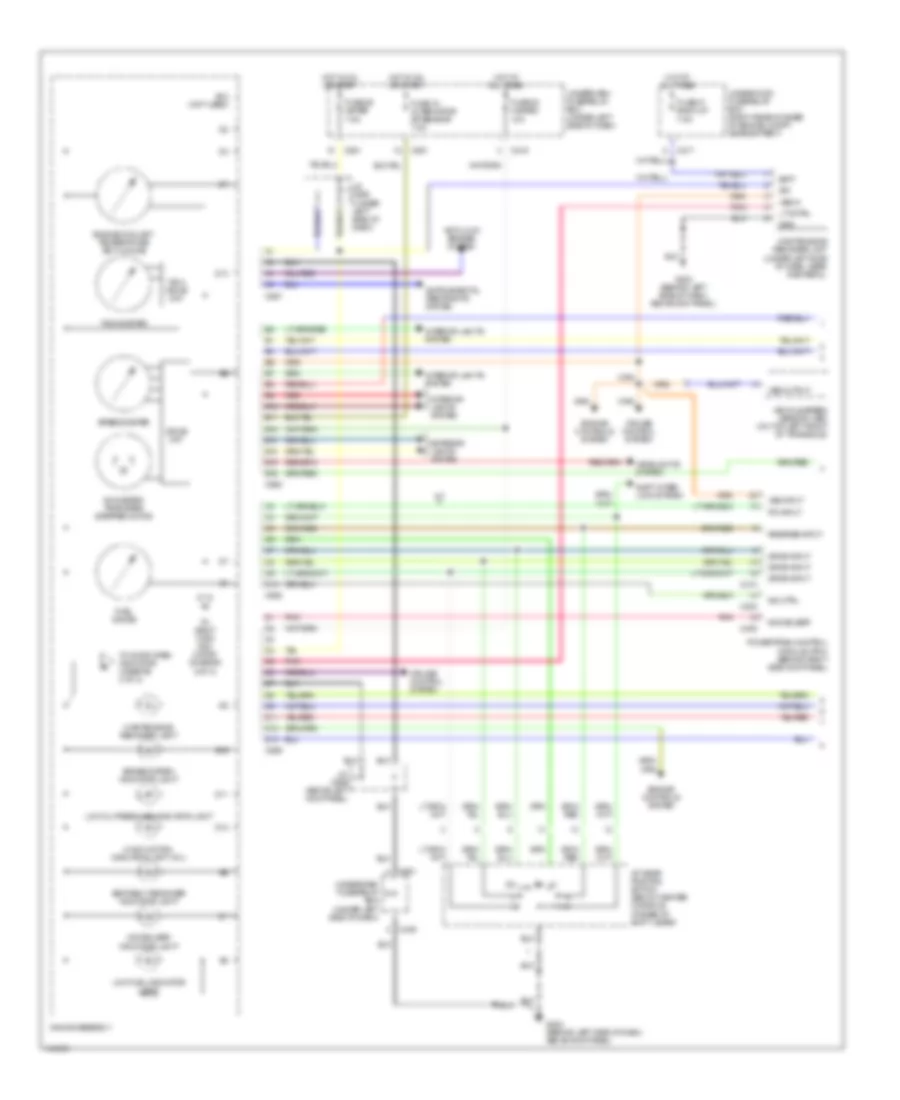 Instrument Cluster Wiring Diagram 1 of 2 for Acura Integra LS 2000