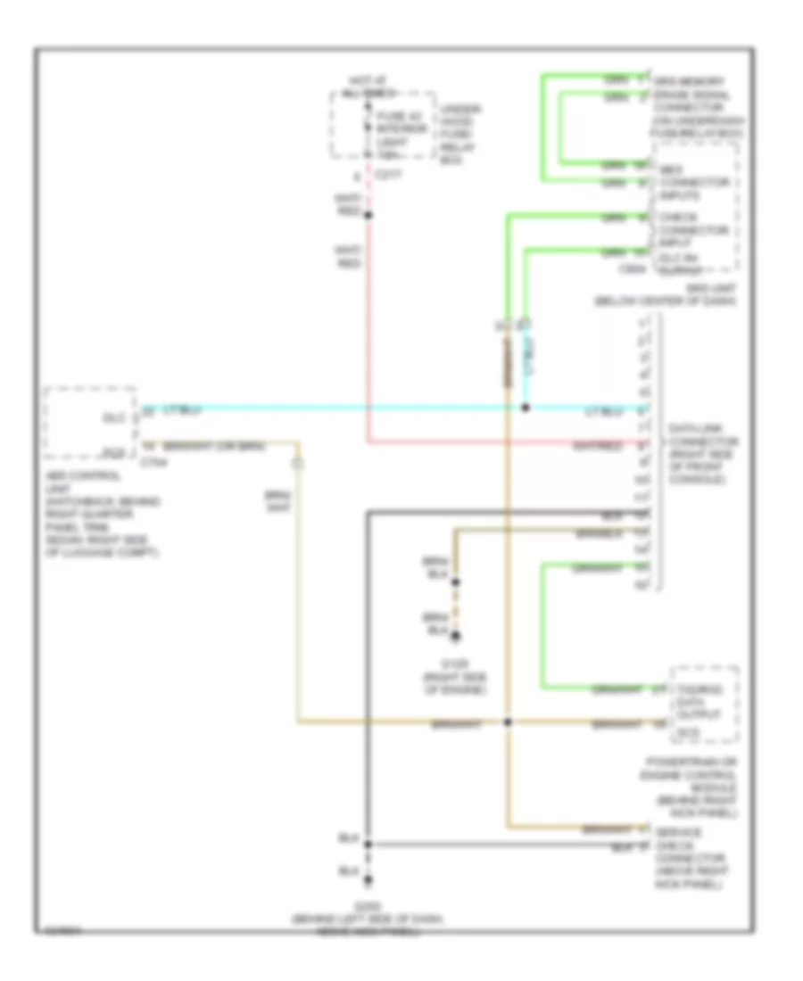 Computer Data Lines Wiring Diagram for Acura Integra Type R 2000