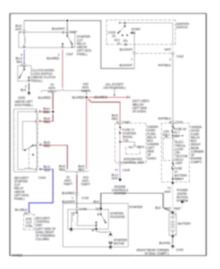 Starting Wiring Diagram M T for Acura Integra Type R 2000