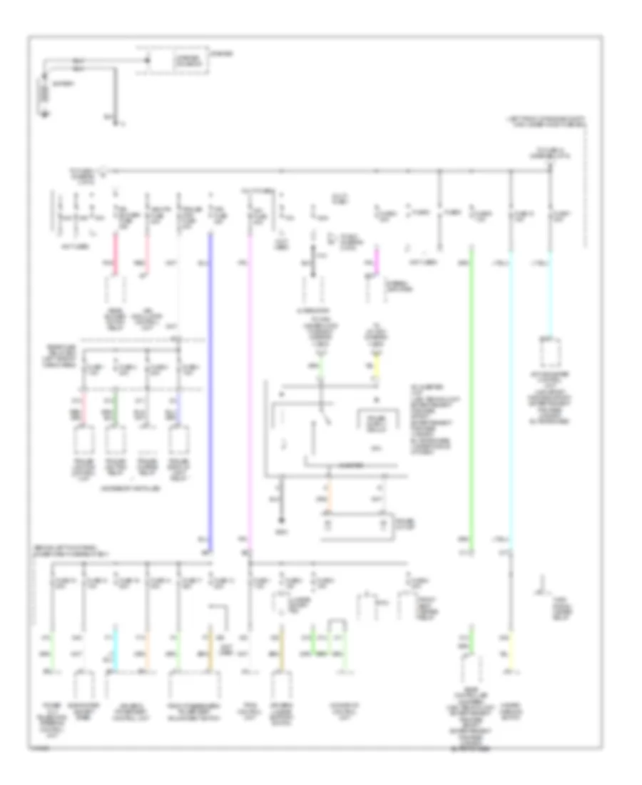 Power Distribution Wiring Diagram 1 of 6 for Acura MDX 2009