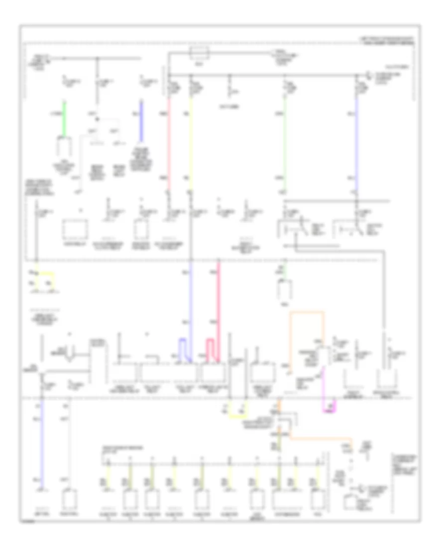 Power Distribution Wiring Diagram 2 of 6 for Acura MDX 2009