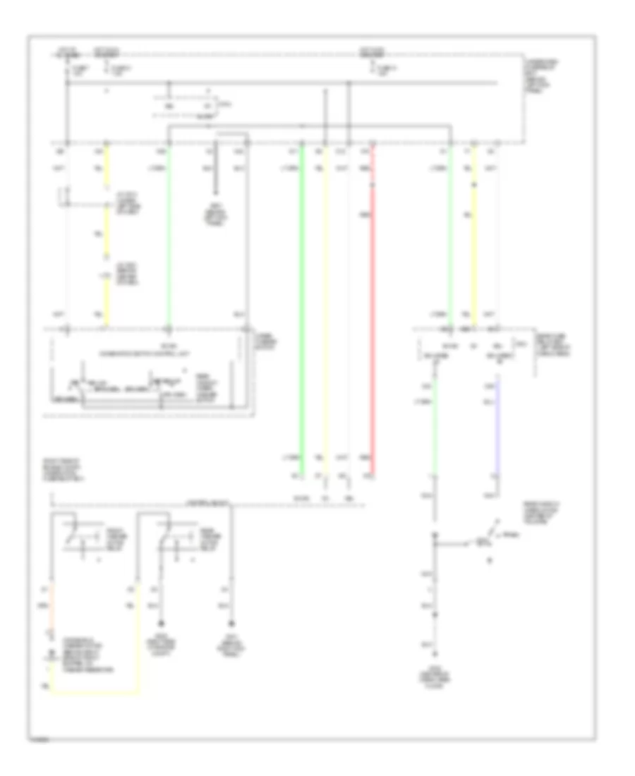 Электросхема заднего стеклоочистителя дворника и омывателя для Acura MDX 2009