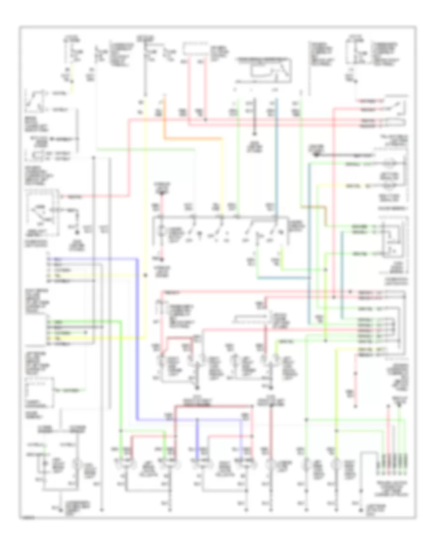 Exterior Lamps  Trailer connector Wiring Diagram for Acura 3.2CL 2001