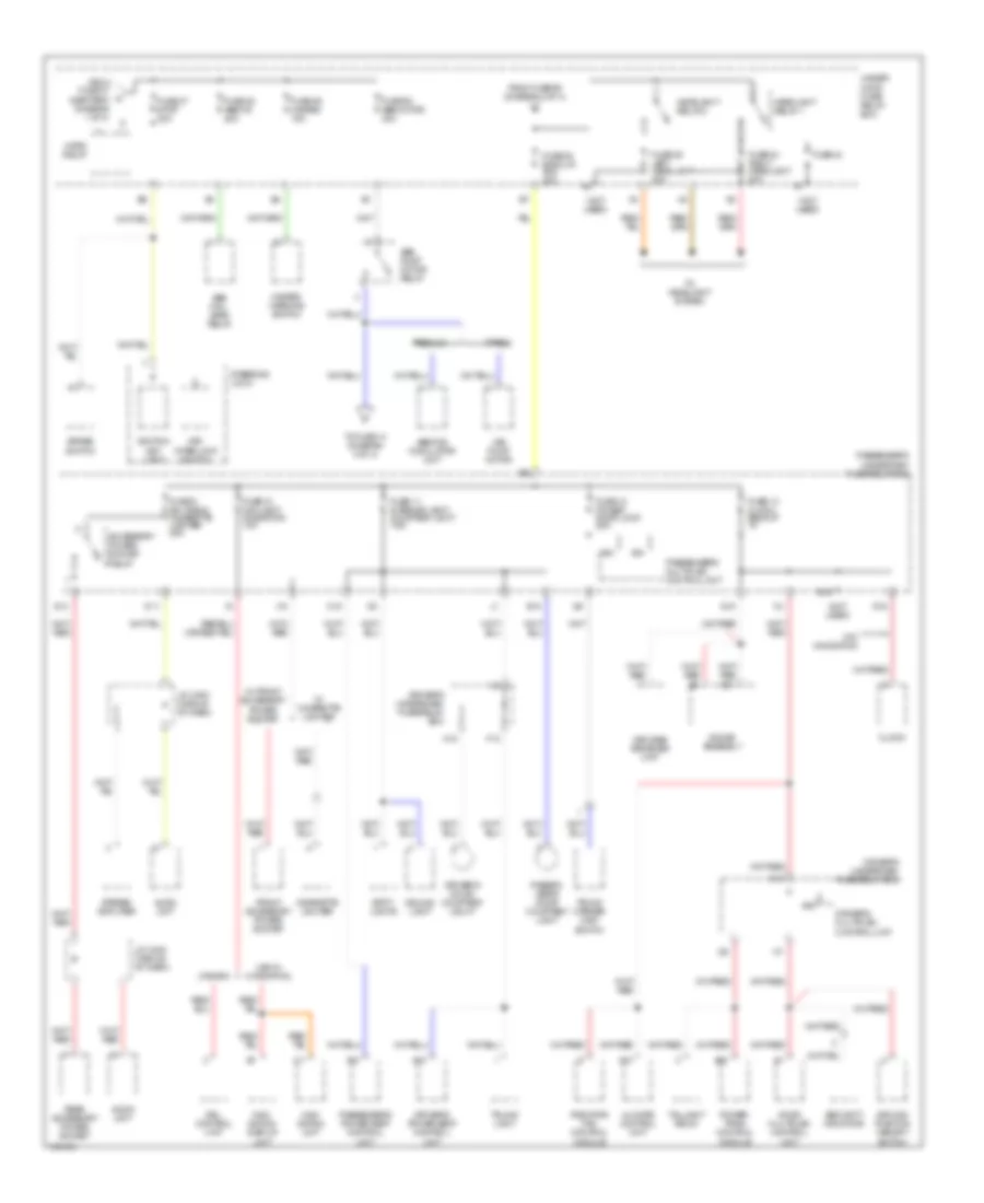 Power Distribution Wiring Diagram (3 of 4) for Acura 3.2CL 2001