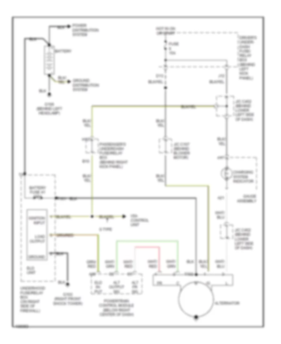 Charging Wiring Diagram for Acura 3 2CL 2001