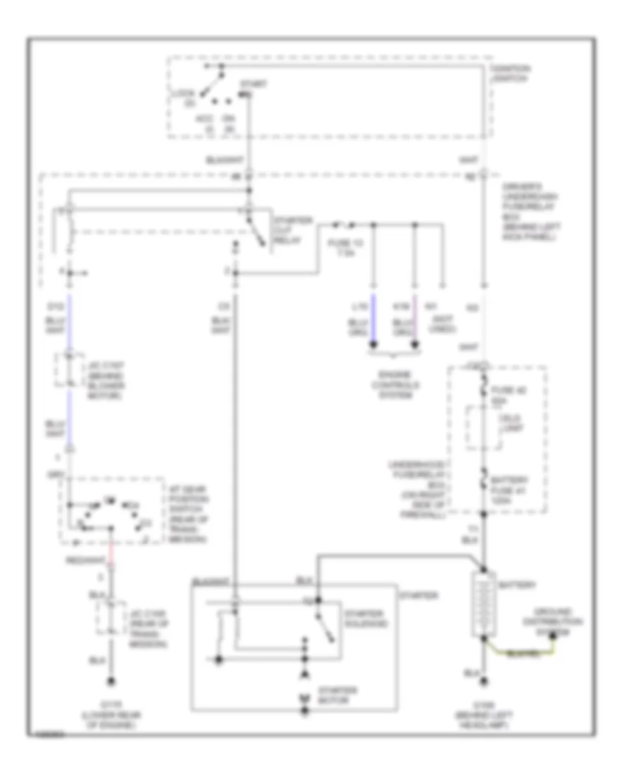 Starting Wiring Diagram for Acura 3.2CL 2001