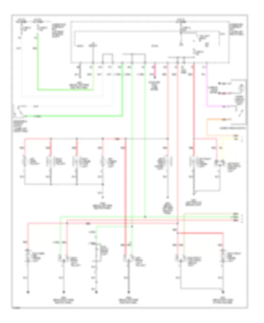 Exterior Lamps Wiring Diagram (1 of 2) for Acura RDX 2009