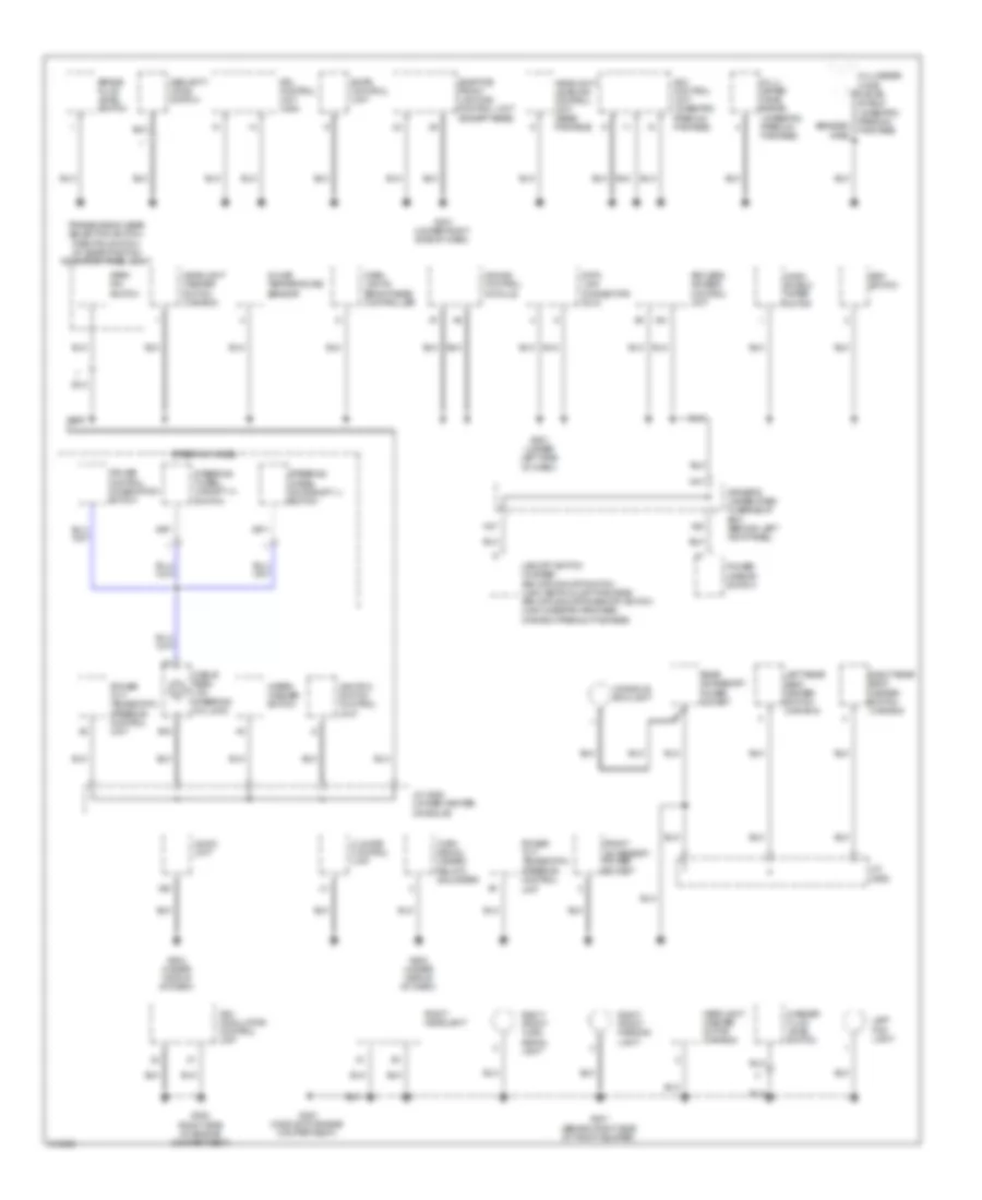 Ground Distribution Wiring Diagram (3 of 5) for Acura RL 2009