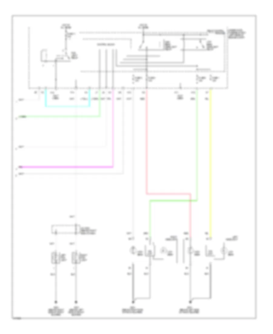 Headlamps  Fog Lamps Wiring Diagram, USA (2 of 2) for Acura RL 2009