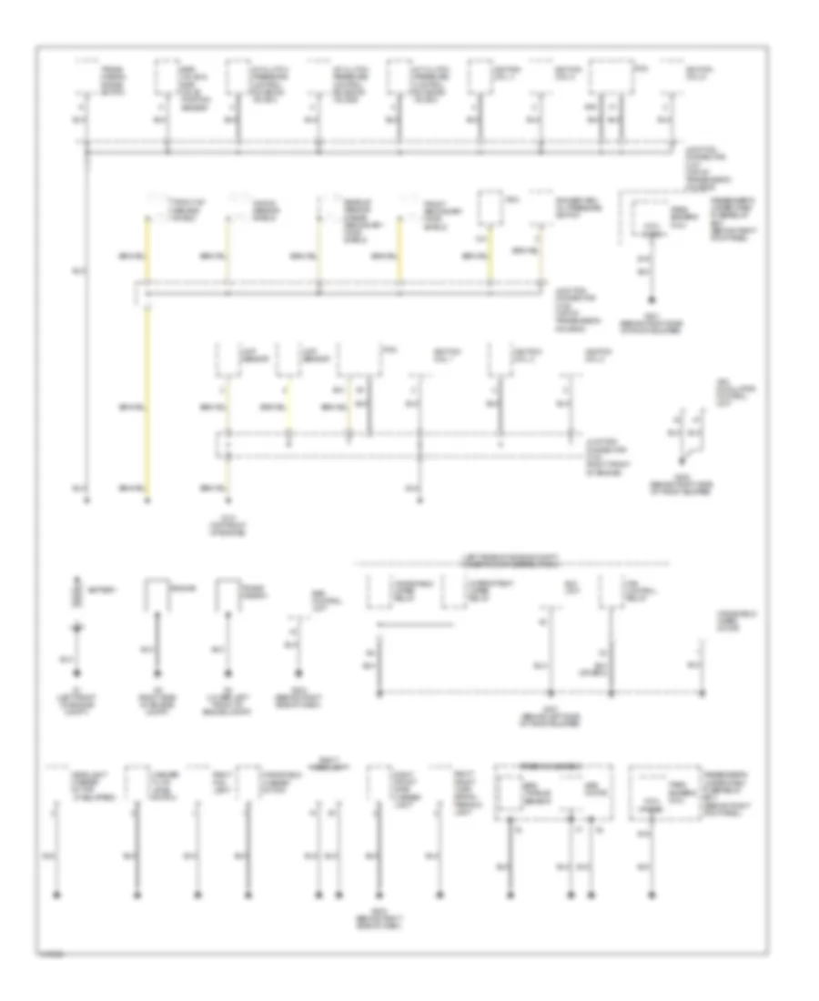 Ground Distribution Wiring Diagram 1 of 4 for Acura TL 2009