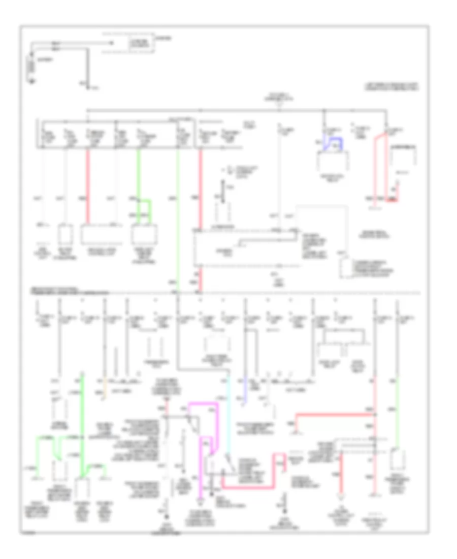 Power Distribution Wiring Diagram with Keyless Access 1 of 6 for Acura TL 2009