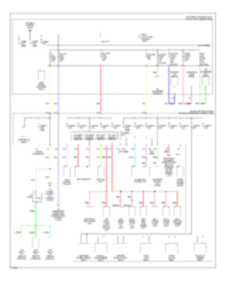 Power Distribution Wiring Diagram, with Keyless Access (2 of 6) for Acura TL 2009