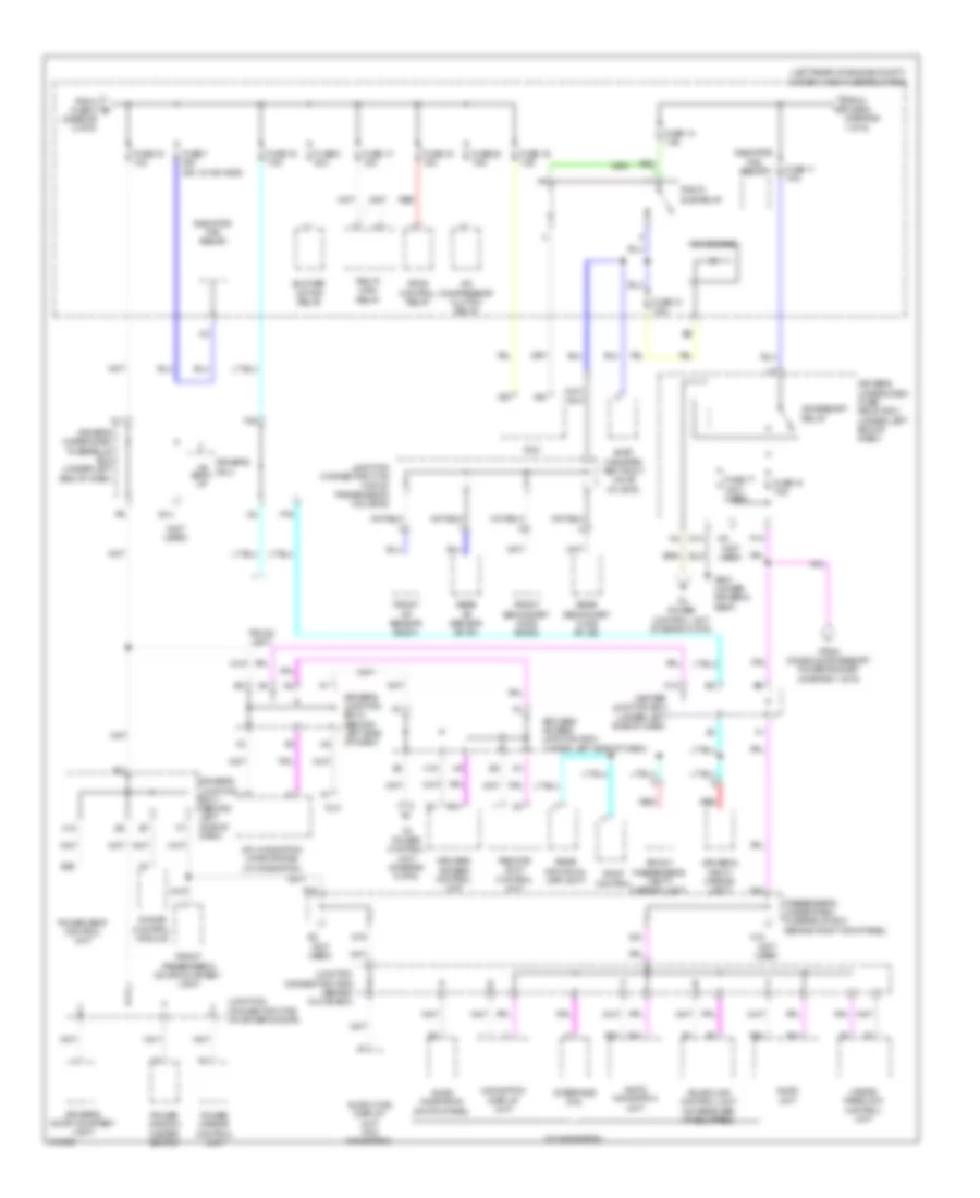 Power Distribution Wiring Diagram with Keyless Access 3 of 6 for Acura TL 2009