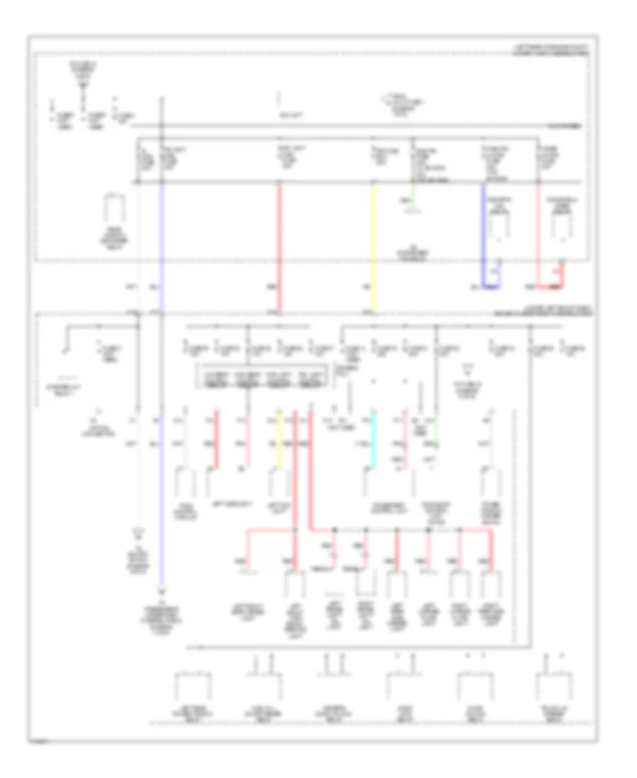 Power Distribution Wiring Diagram without Keyless Access 2 of 6 for Acura TL 2009