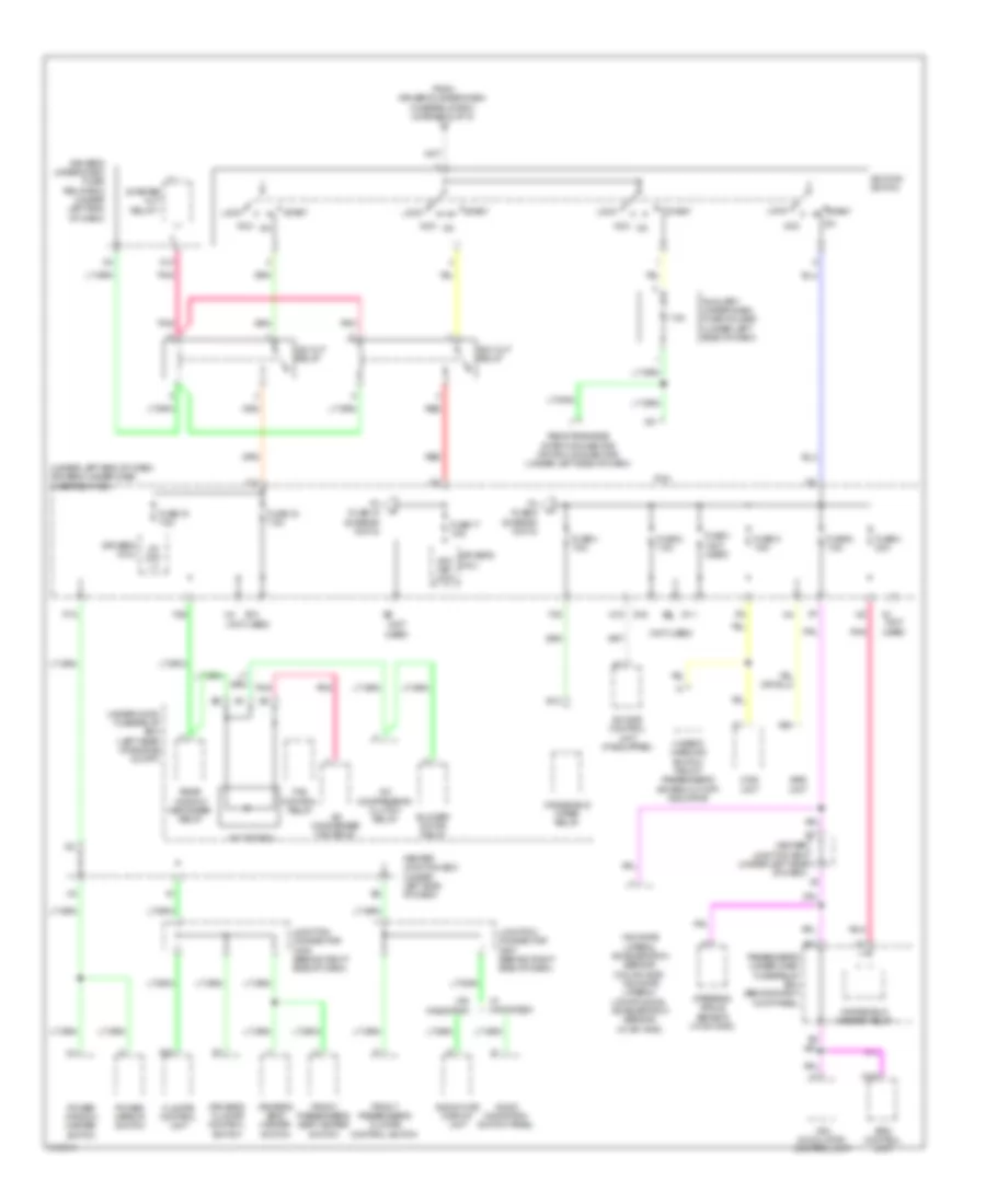 Power Distribution Wiring Diagram without Keyless Access 5 of 6 for Acura TL 2009
