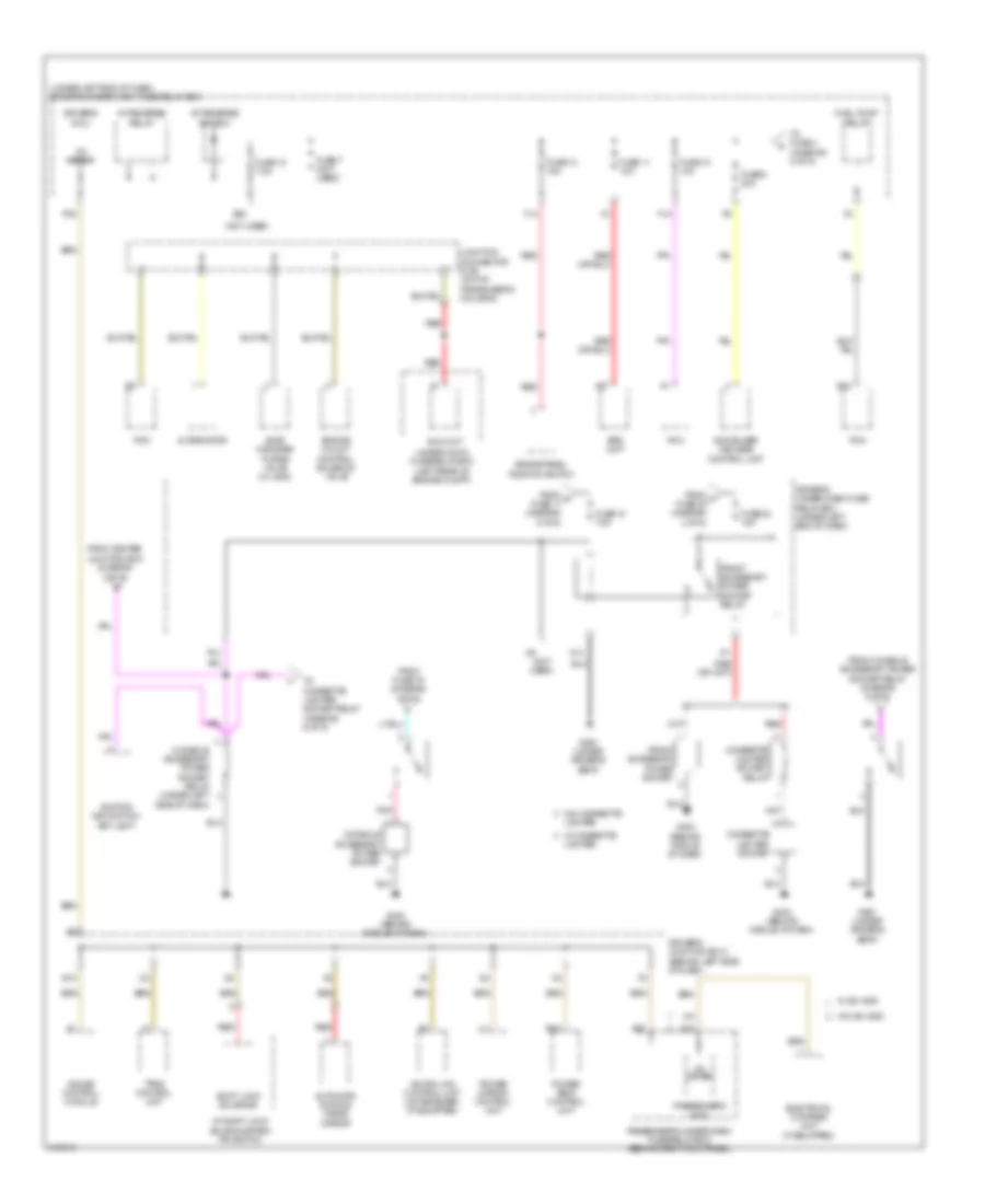 Power Distribution Wiring Diagram, without Keyless Access (6 of 6) for Acura TL 2009